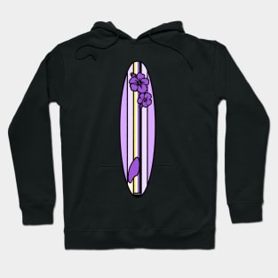 Nonbinary Flag Surfboard - Purple Hoodie